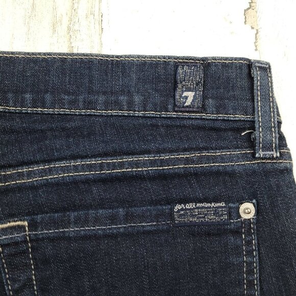 7 for all Mankind Women’s Jeans Bootcut Blue Dark Size 30 (32x31)EUC - Picture 11 of 11